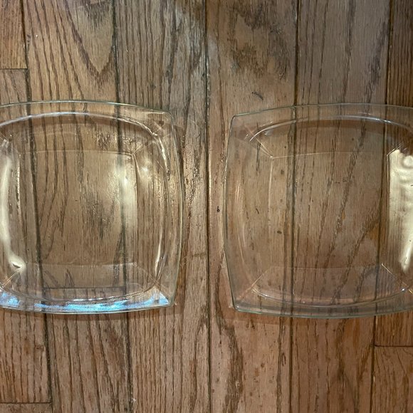 Vintage | Accents | 2 Vintage Small Square Glass Serving Plates ...